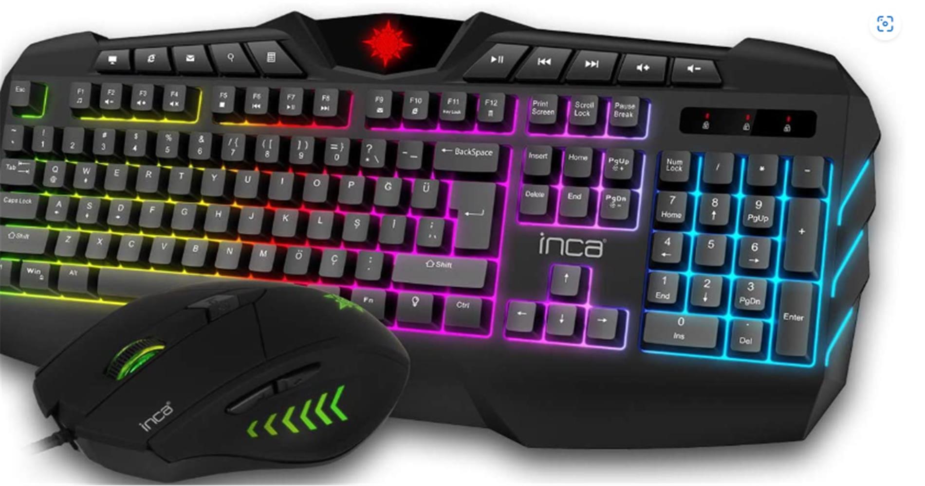 INCA IKG-313 RUTHLESS RAINBOW EFECT GAMING SET