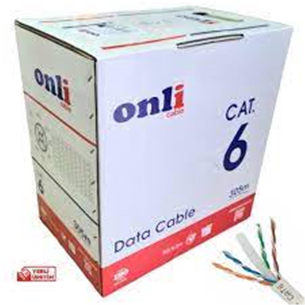Onli ON-6002 U-UTP 23 AWG CCA 305 Metre Cat6 Kablo