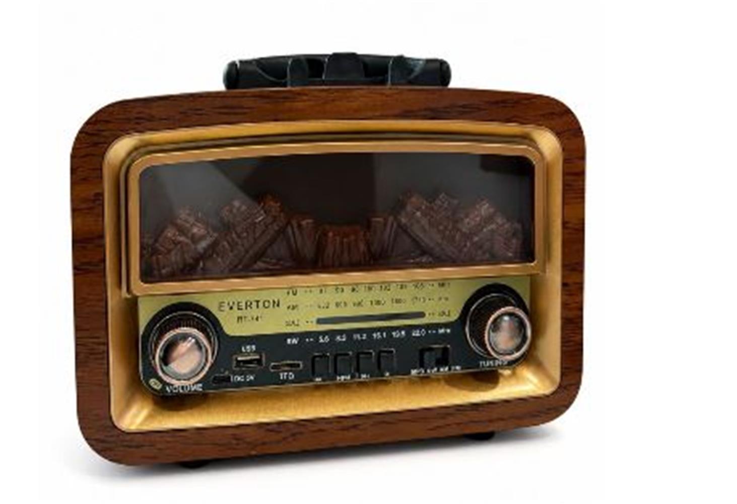 Everton Rt-741 Bluetooth -Fm-Am-Sw-Usb-Tf Card-Aux Nostaljik Radyo 