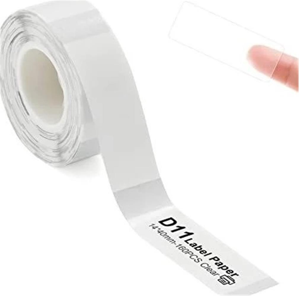 NIIMBOT TT14-40-160TRANSPARENT Şeffaf 14X40MM Termal Etiket 