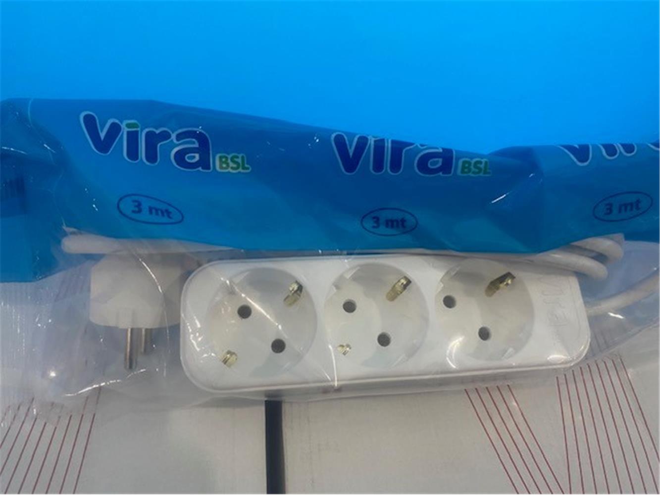 Vira 3lü 2mt Topraklı Priz 