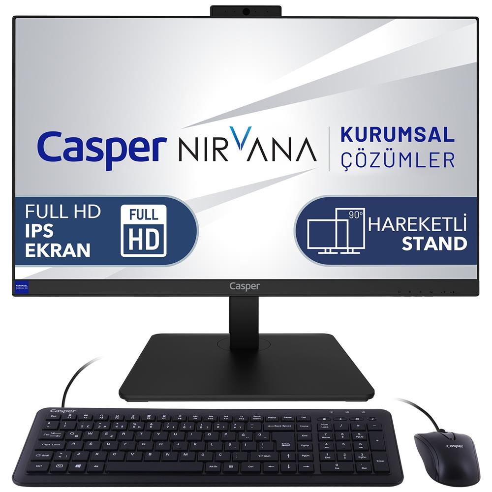 Casper Nirvana One A70.1235-8D00X-V i5 1235U 16GB 250GB M2 SSD Dos 23.8" FHD AIO