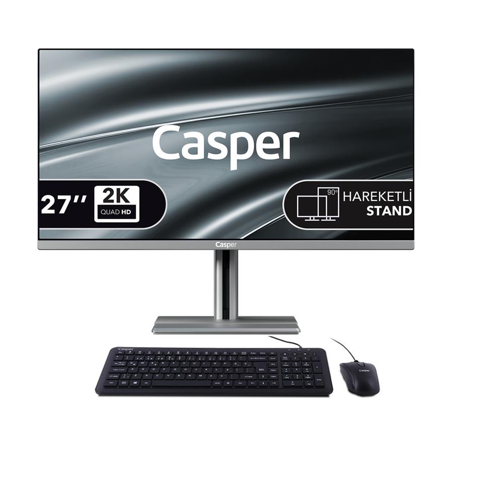 Casper Nirvana A97.210H-BE00X-V-G Gri U5-210H 16GB RAM 480GB NVME SSD 27" Pivot FreeDOS All In One