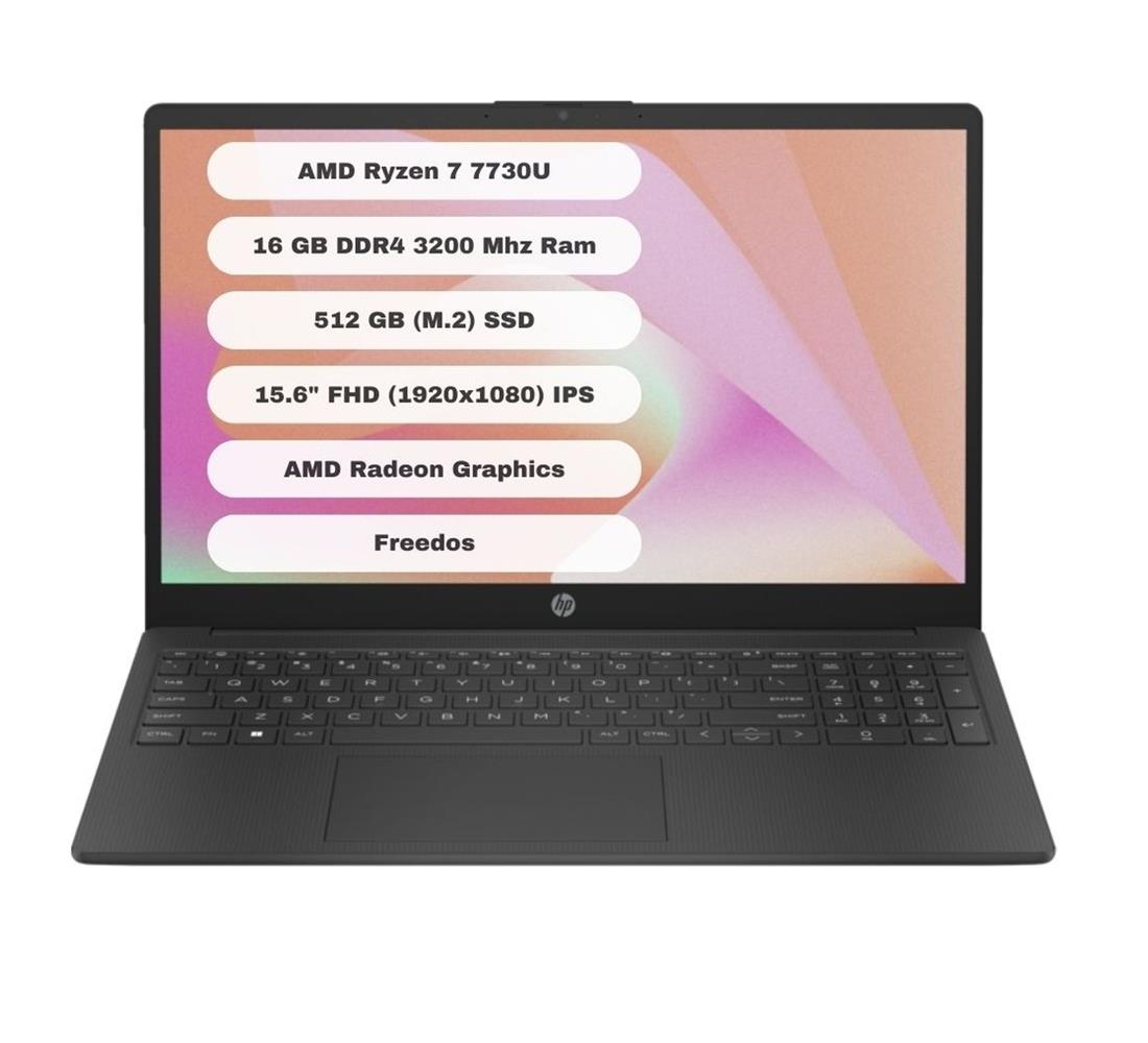 HP 15 FC0059NT AMD Ryzen 7 7730U 16GB 512GB SSD 8M1T1EA FreeDOS 15.6" FHD Notebook