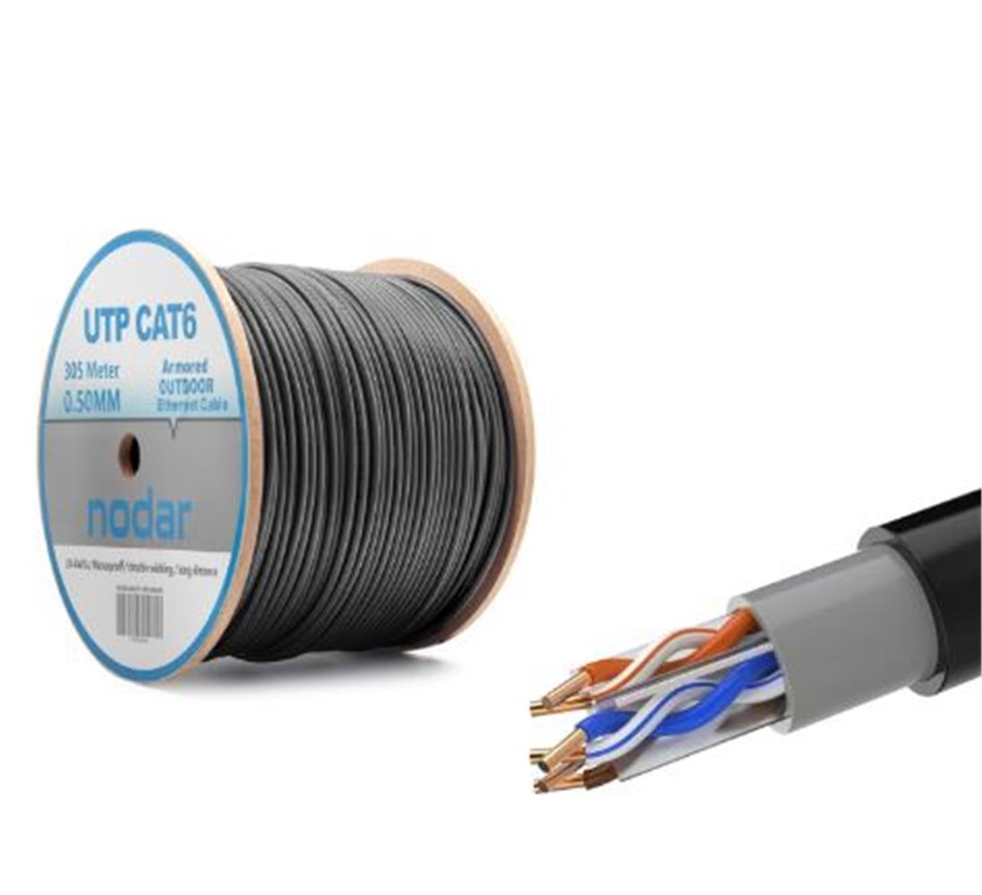 Kruxon Nd2001 Utp Cat6 Dışmekan Kablo 23Awg Çift Pvc  305M Siyah