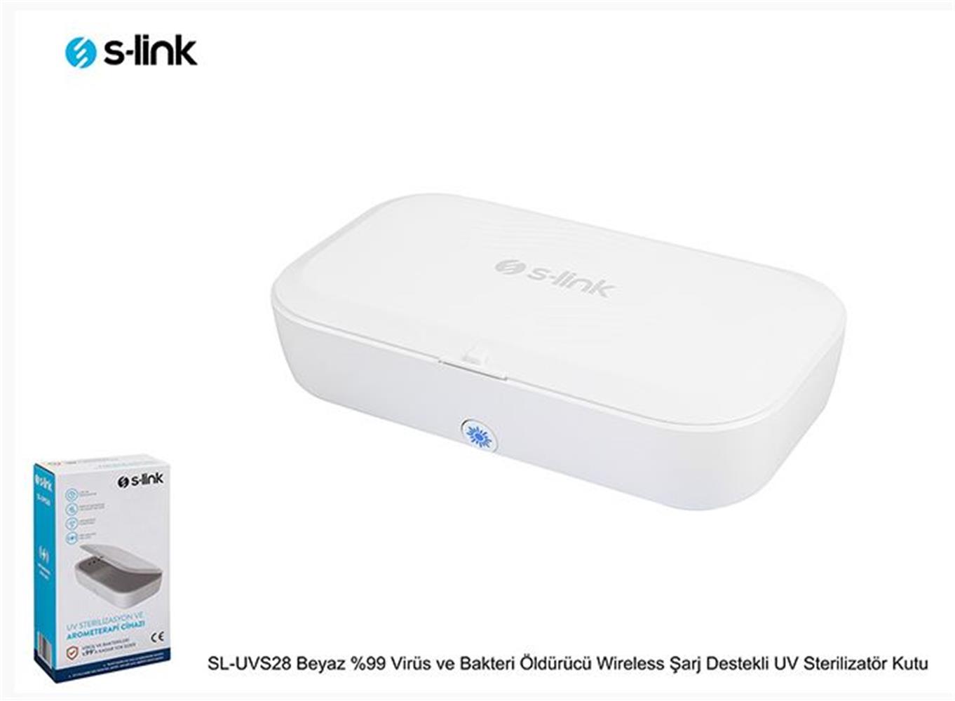 S-link SL- UVS22 Beyaz  yüzde 99 Virüs ve Bakteri Öldürücü UV Sterilizatör Kutu