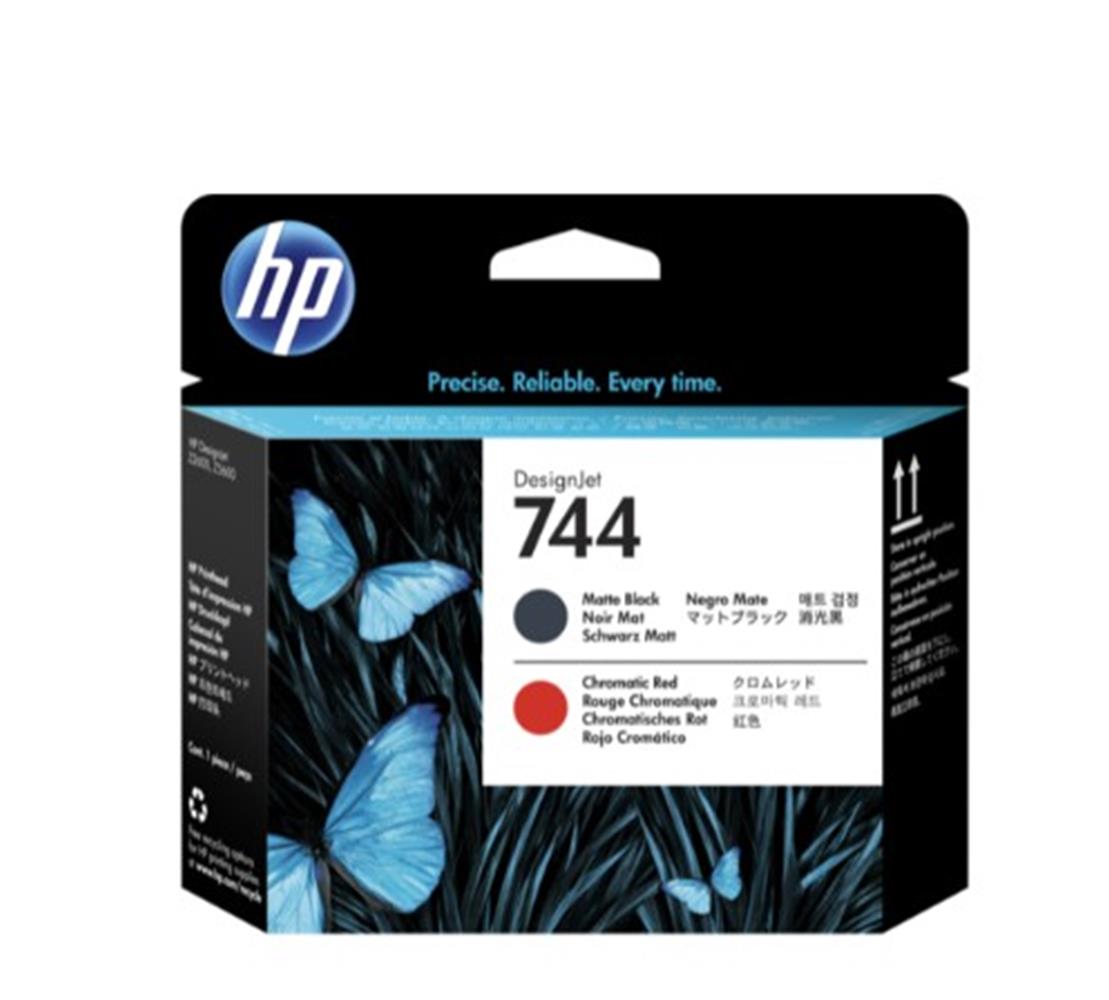 HP F9J88A (744) Mat Siyah ve Kırmızı Baskı Kafası