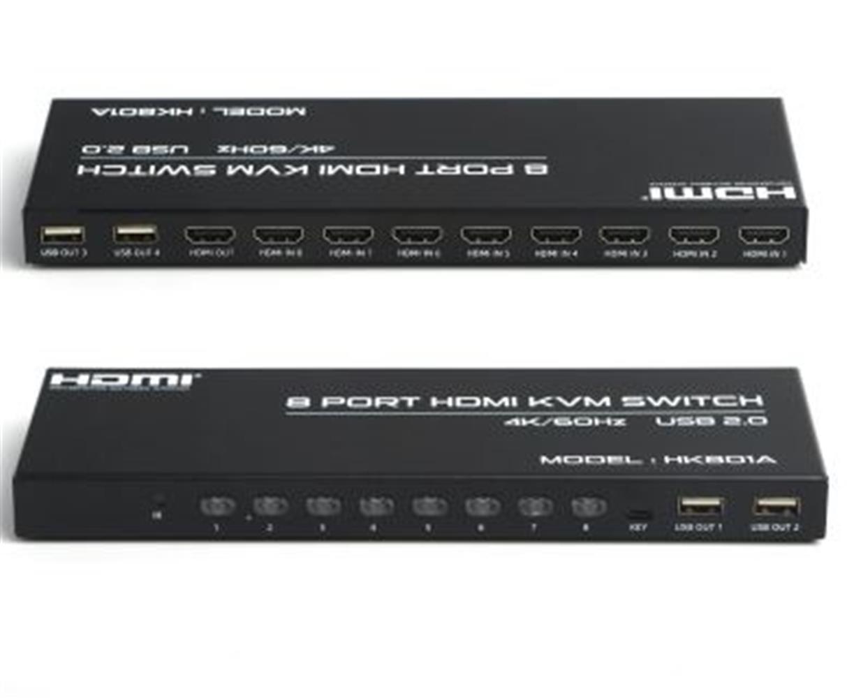 Dark " DK-AC-KVMHD8X1"   8 port 4K 60Hz HDMI KVM Switch