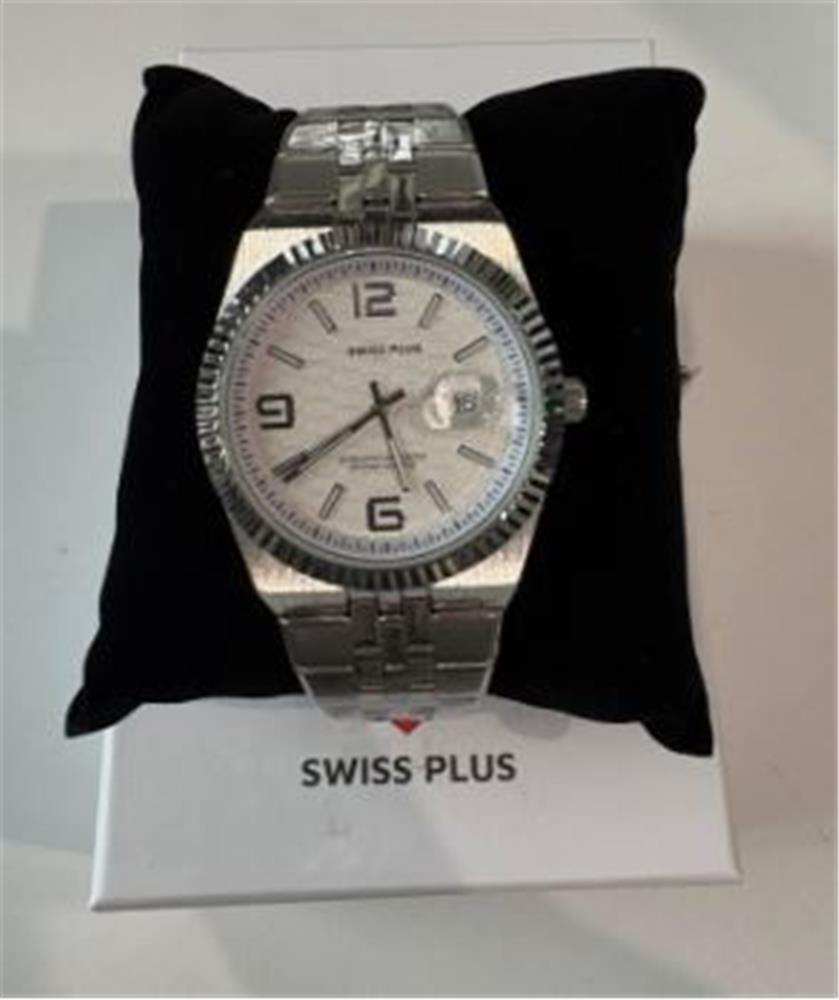 Swiss Plus Man Watch Premium Seri Model-4 ST3442AGS White-Silver