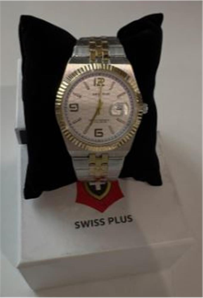 Swiss Plus Man Watch Premium Seri Model-10 ST3442AGS White-Gold