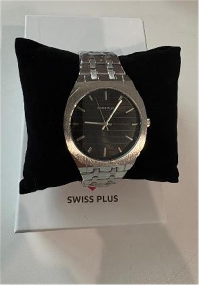 Swiss Plus Man Watch Basic Seri Model-6 ST2302AGP Black-Silver