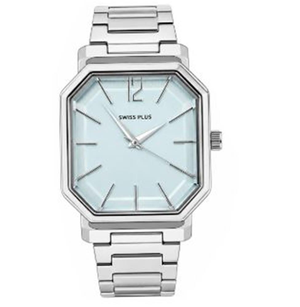 Swiss Plus Man Watch Basic Seri Model-11 ST3507AGS Max Plus Light Blue-Silver