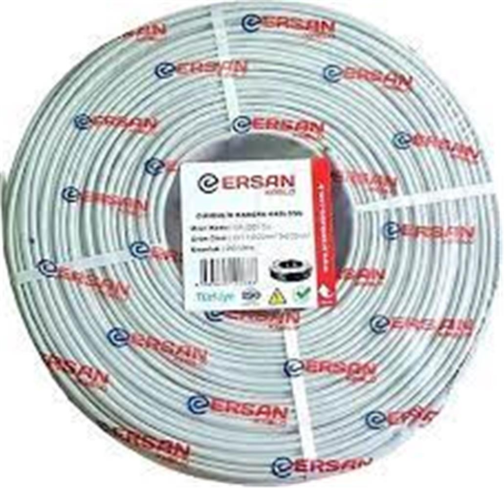 ERSAN ER-2201CU 2+1 1x0,22 mini Coax 2x0,22mm 250 metre CCTV Kamera Kablosu