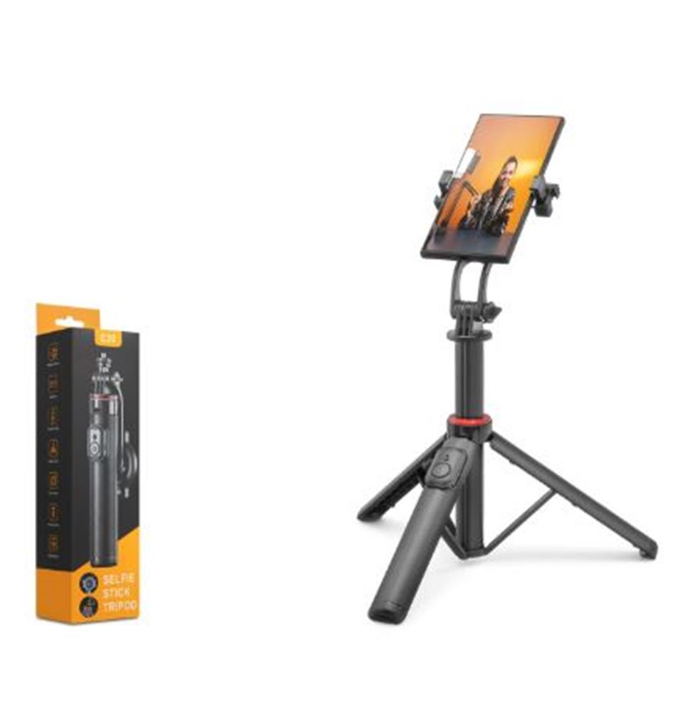 Kruxon ND1047 Telefon Tripodu ve Selfie Çubuğu Seti Manyetik Bluetooth Kumandalı 130 cm - Siyah