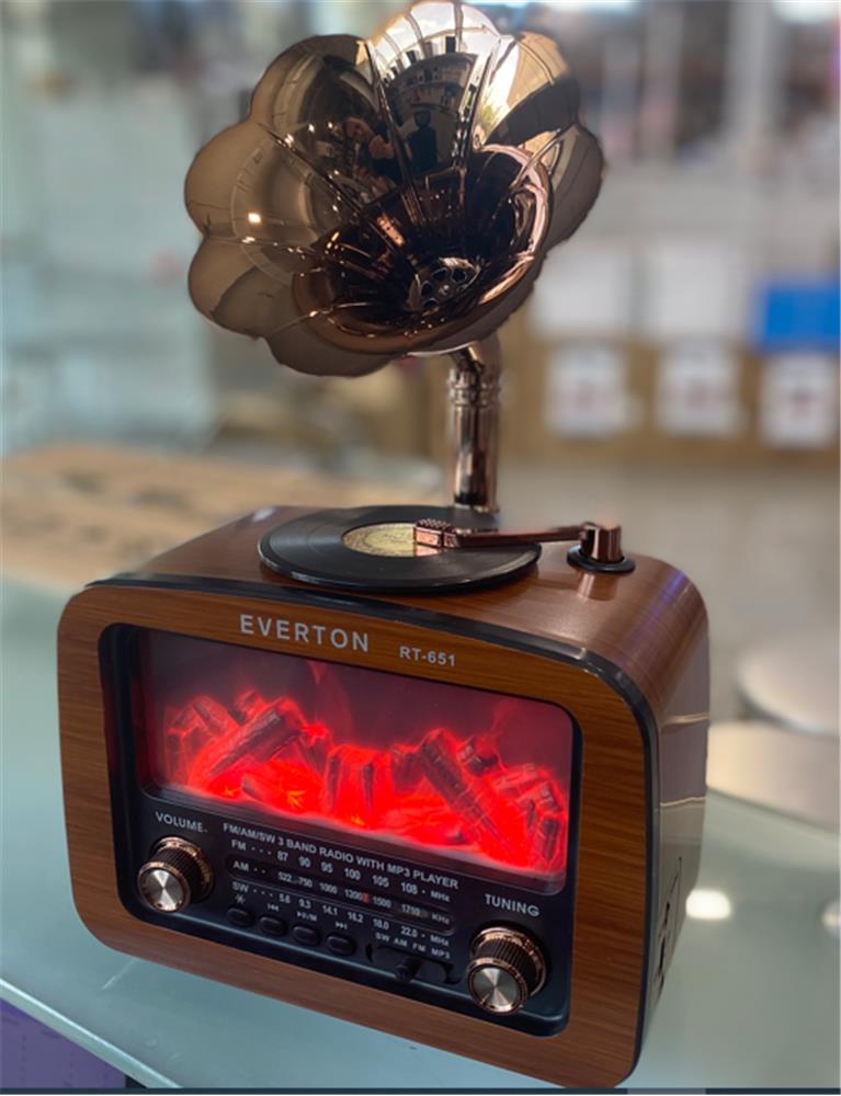 Everton Rt-651 -Usb-Tf-Am-Fm-Sw-Blue-Connect-Tws-Usb Şarj Nostaljik Radyo Alev Işıklı
