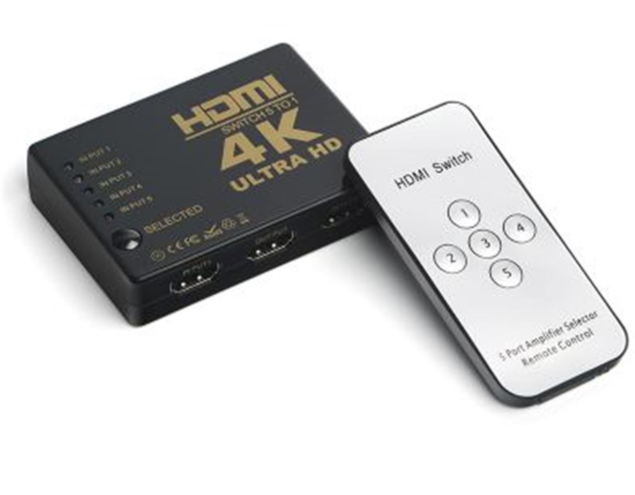 Dark DK HD SW4X1 Full HD 4 Giriş 1 Çıkışlı Uzaktan Kumandalı HDMI Switch (Seçici) 