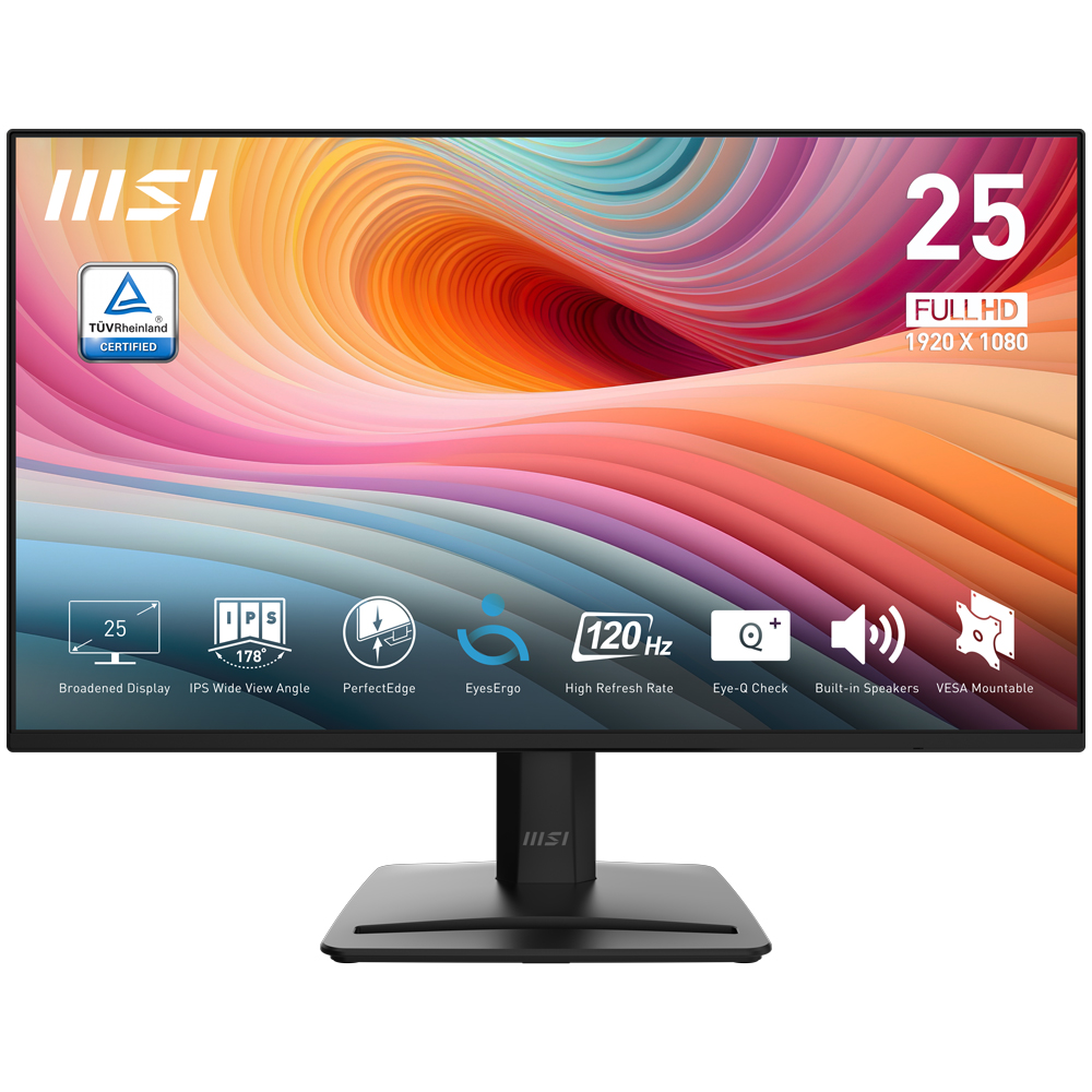 MSI 24.5" Pro MP252 E2 Flat IPS 1ms Adaptıve-Sync Siyah FHD Monitör