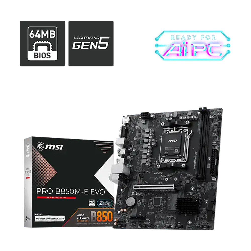 MSI MB PRO B850M-E EVO AM5 DDR5 8200(OC)