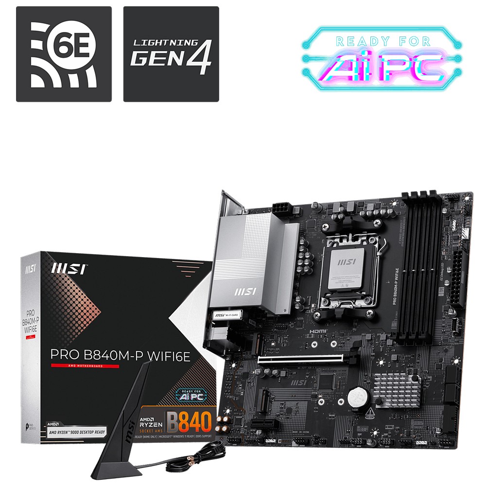MSI MB PRO B840M-P WIFI6E AM5 DDR5 8000(OC)