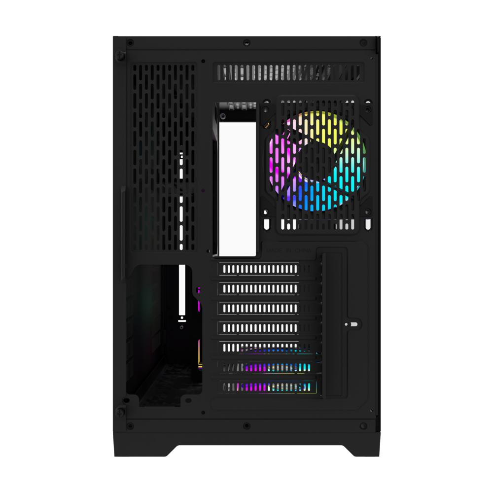 AIGO FT418 Ultra Siyah 7x L17 ARGB Fanlı 850W 80+ Bronze Gen5 LCD Mid Tower Kasa
