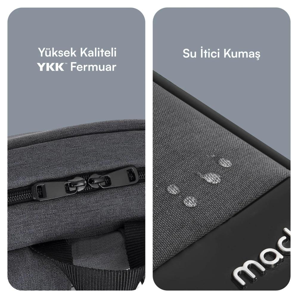 MACK MCE-1103 15.6" UNICITY Eco Notebook Sırt Çantası Siyah