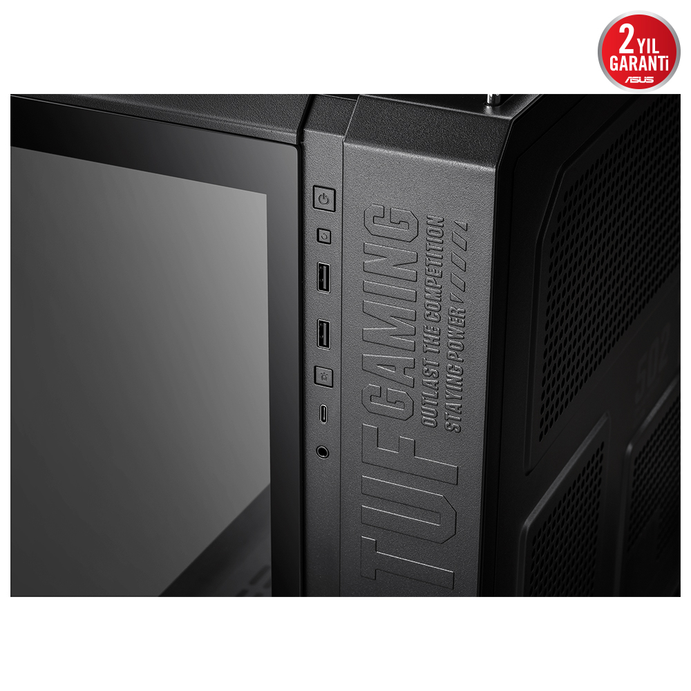 Asus TUF GAMING GT502 PLUS Siyah Panaromik Temperli Cam ATX Mid Tower Fanlı Kasa