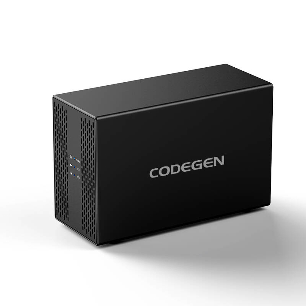 Codegen 2.5/3.5 Sata SSD 2x20TB Disk Yuvalı Dual Raid HD SSD Kutusu CDG-HDC-35DUO