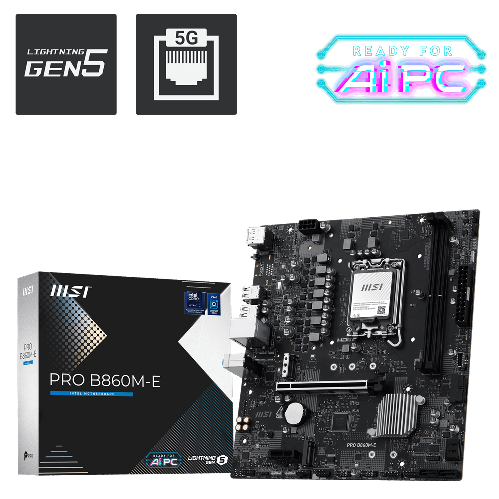 MSI MB PRO B860M-E SOKET 1851 DDR5 9066(OC)