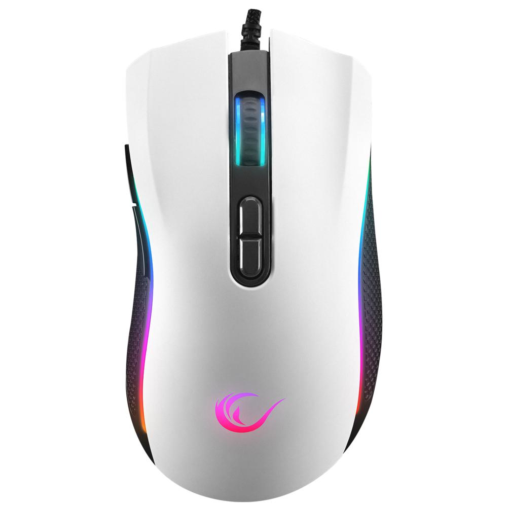 Rampage SMX-R44 V2 Makrolu RGB Ledli Kablolu Beyaz Gaming Oyuncu Mouse