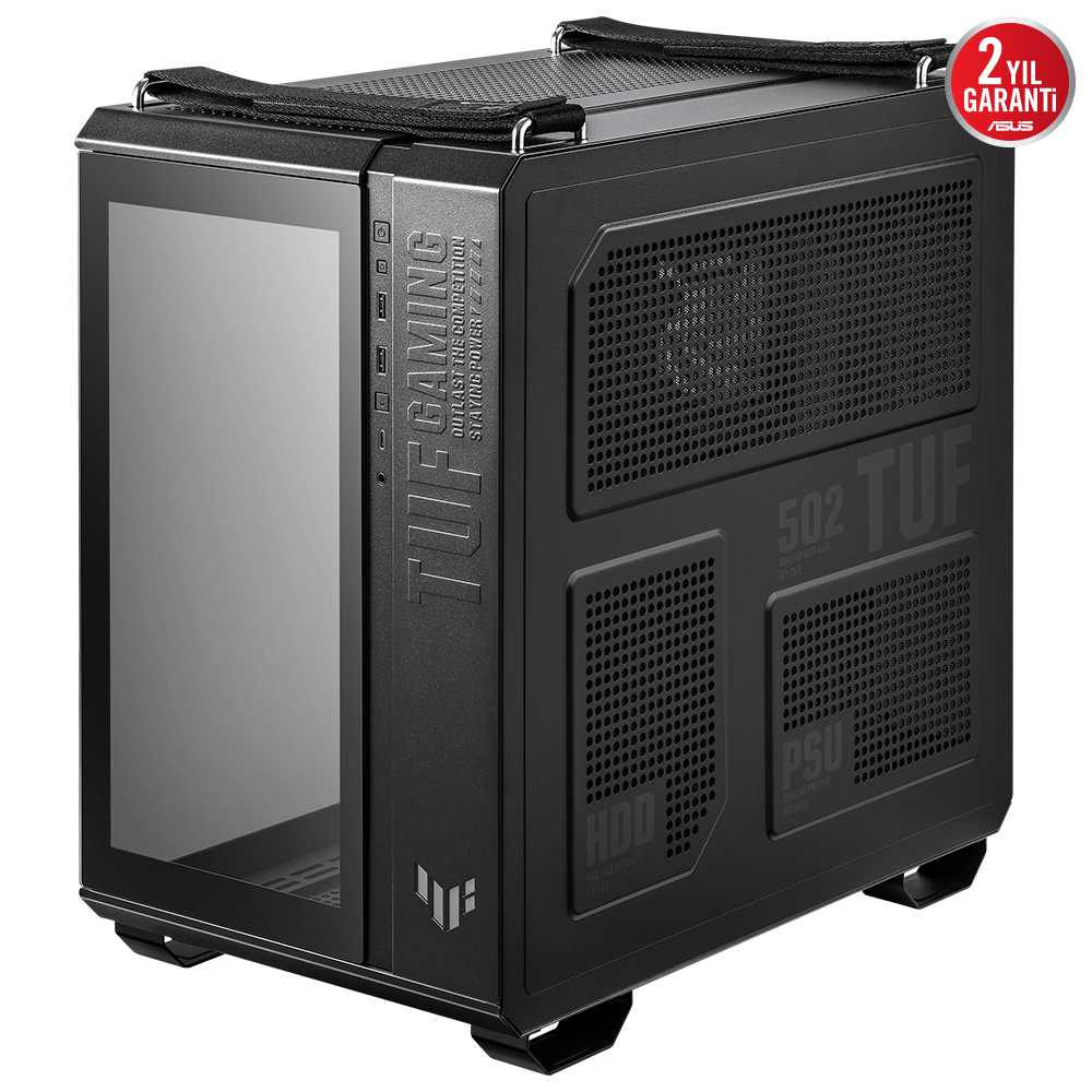 Asus TUF GAMING GT502 PLUS Siyah Panaromik Temperli Cam ATX Mid Tower Fanlı Kasa