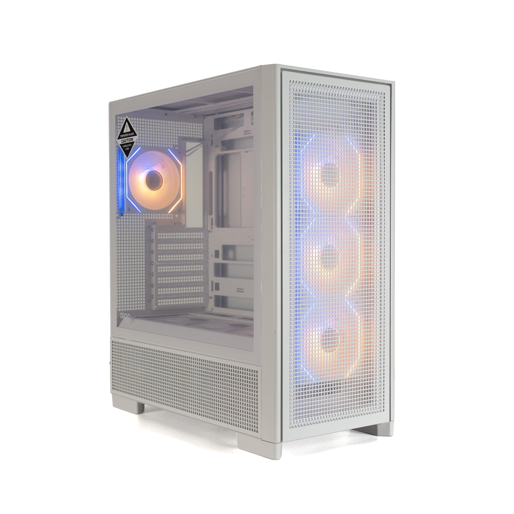 AIGO AIRNOVA Beyaz 850W 80+ Bronze 7 Fanlı ARGB Mid Tower Kasa