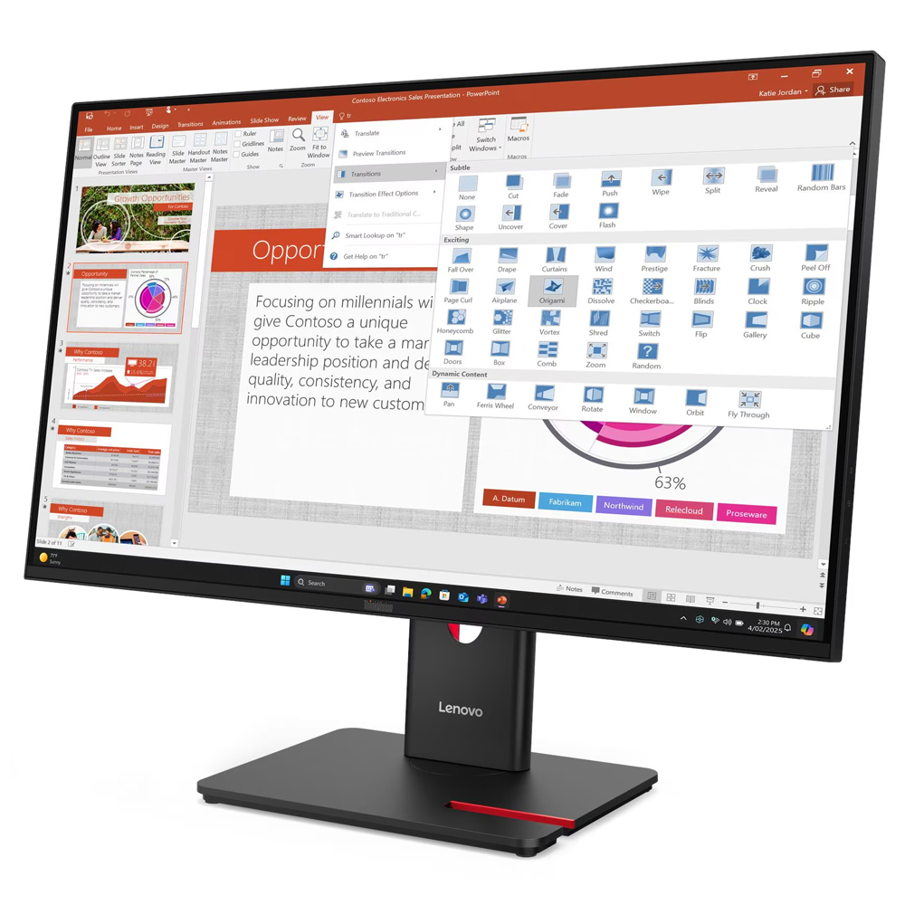 Lenovo T27-40 64A5MAT6TK 27" Monitör 4ms 48Hz - 120Hz