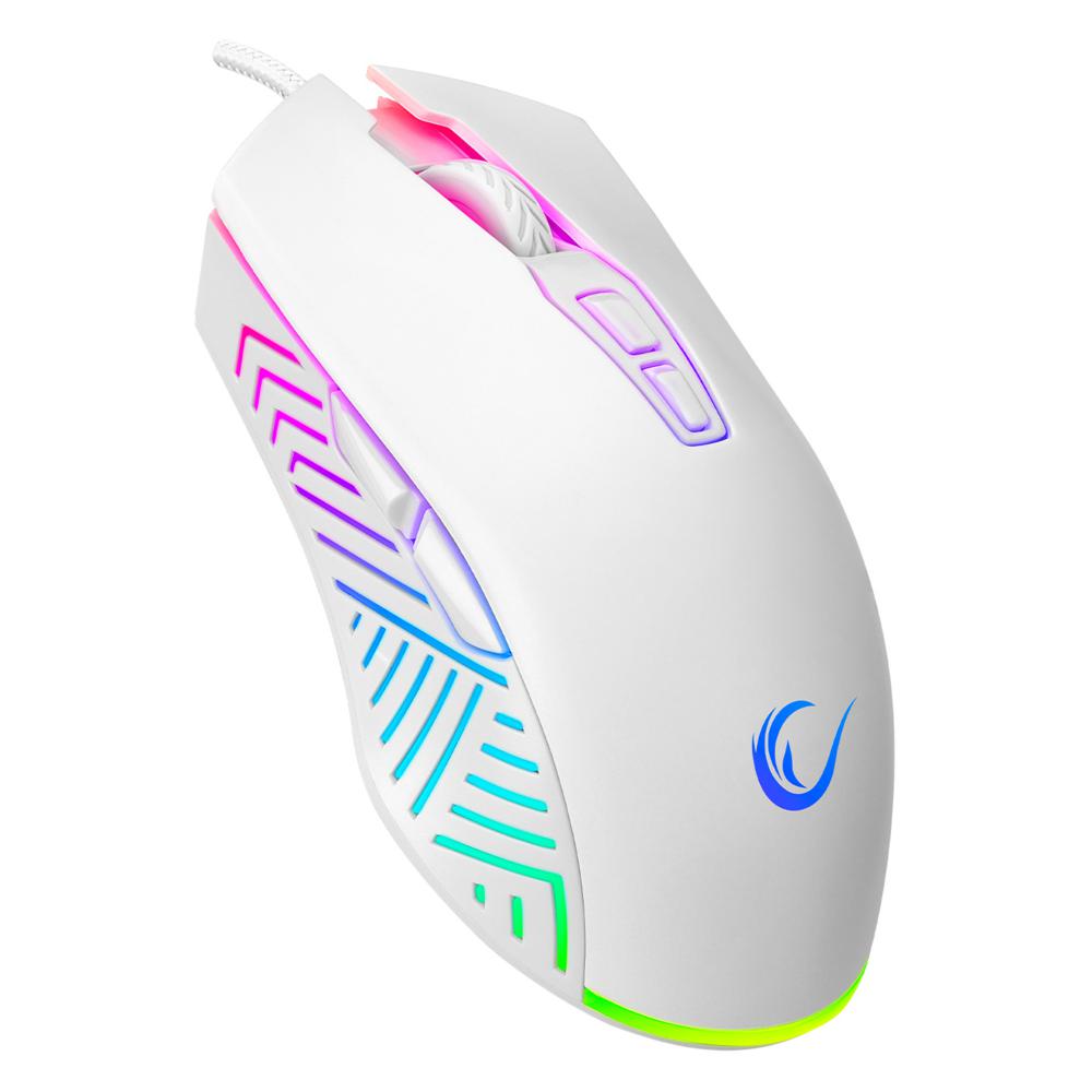 Rampage SMX-G68 SPEAR V2 FULL RGB 12800 DPI Beyaz 7D Makrolu Gaming Oyuncu Mouse
