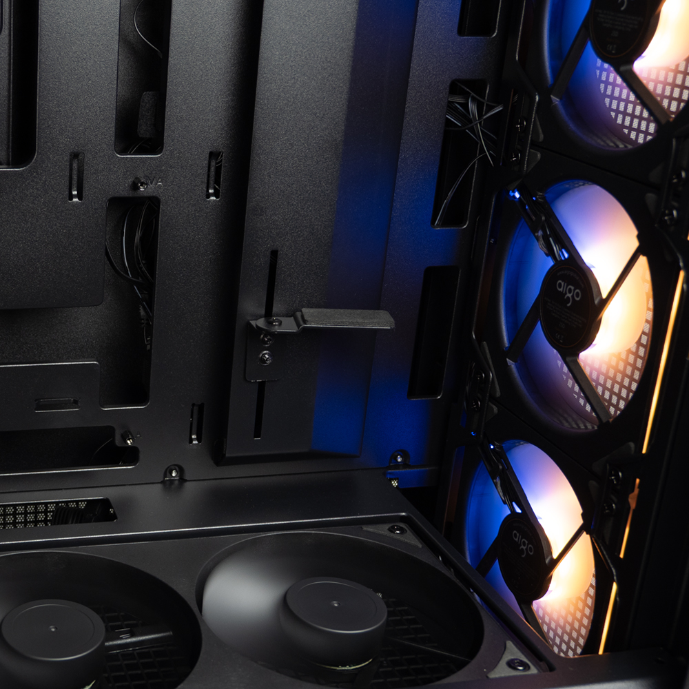 AIGO AIRNOVA Siyah 850W 80+ Bronze 7 Fanlı  ARGB Mid Tower Kasa