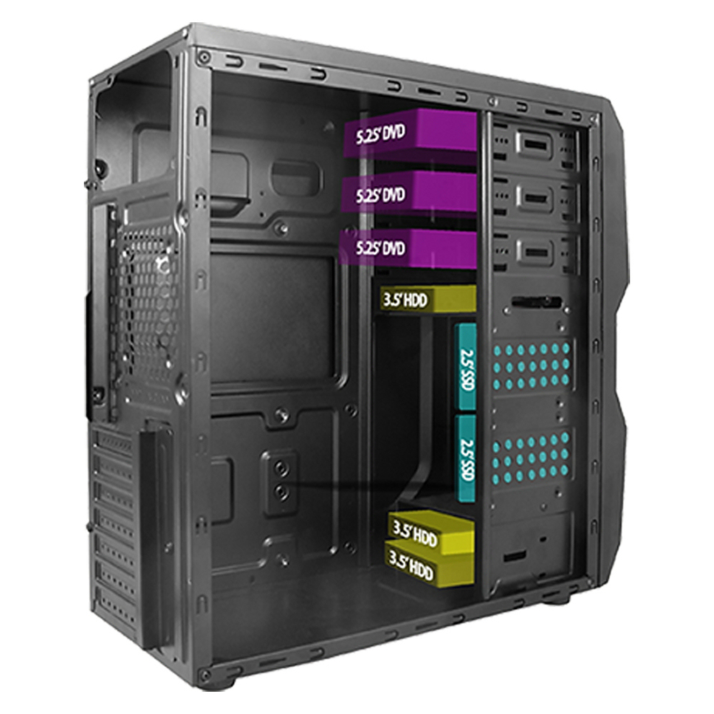 Vento TA-K61 550W 80+ Mid Tower Kasa Siyah