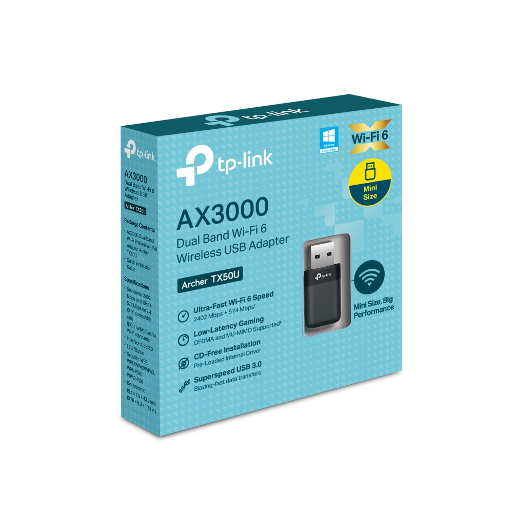 TP-Link Archer TX50U AX3000 Wi-Fi 6 Dual Band Adaptör
