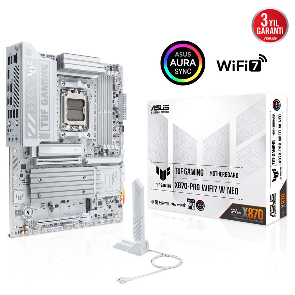 Asus TUF GAMING X870-PRO WIFI7 W NEO AMD AM5 DDR5 9600+ HDMI 4xM2 ATX