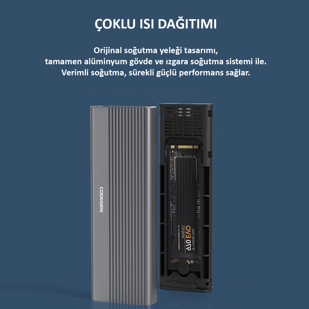 Codegen Type-C Usb 3.1 Nvme/M2 Ssd Alüminyum Disk Kutusu CDG-SSD-40BC