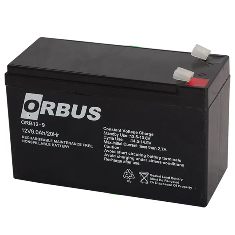Orbus ORB12-9 12 Volt 9 Amper Kuru Akü (150X65x90 Mm)