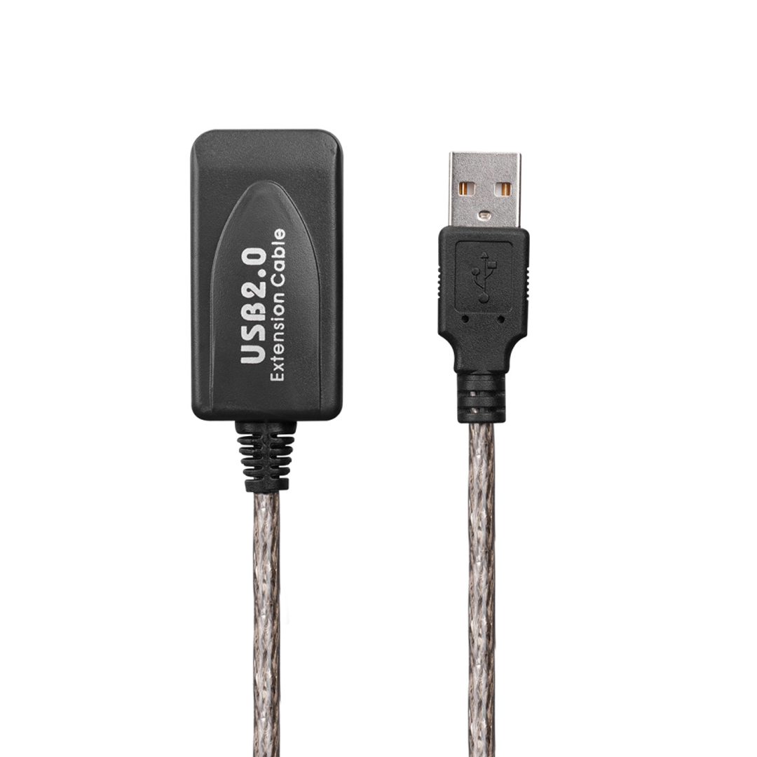 Powermaster PM-11426 15 Metre Şeffaf Korumalı USB 2.0 Uzatma Kablosu