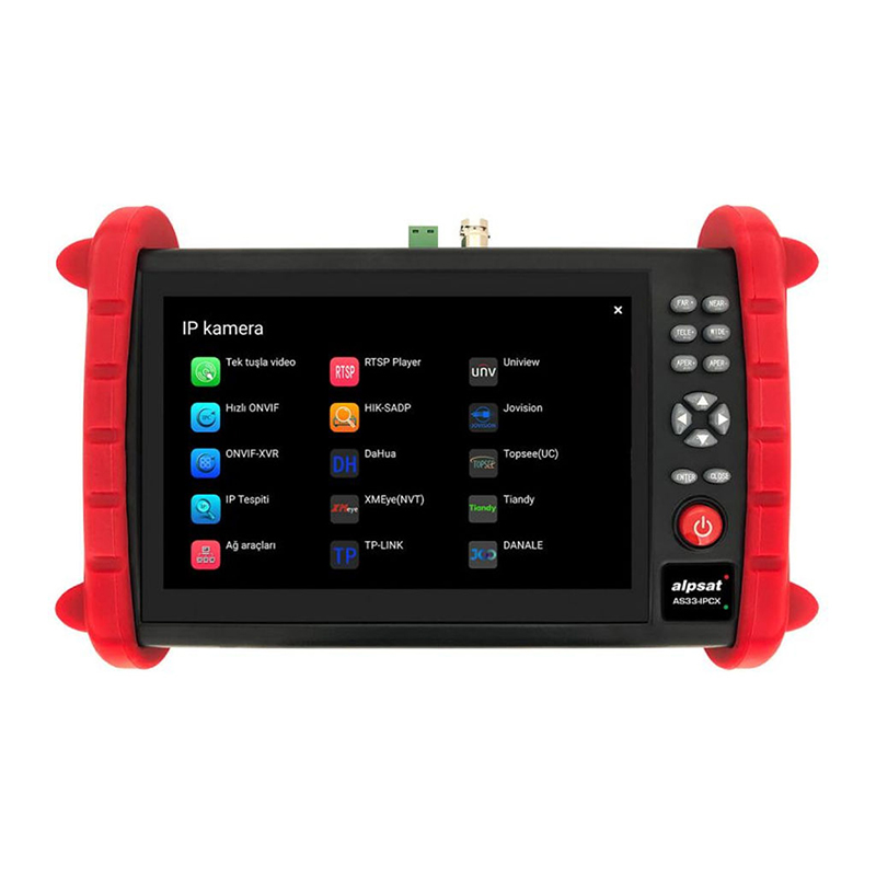 Alpsat IPCX33 7 Ekranlı IPC-ONVIF-AHD-CVI-TVI-HDMI-Analog Girişli Cctv Kamera Test Cihazı