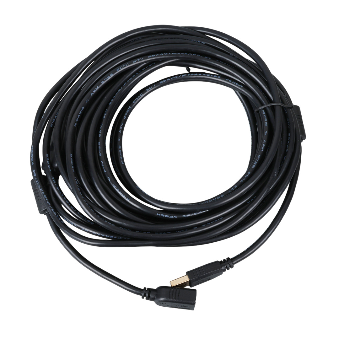 Powermaster PM-11955 10 Metre USB-A 2.0 Dişi Erkek Uzatma Kablosu Siyah