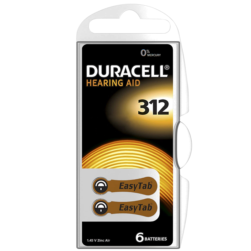 Duracell 312 No Kulaklık Pili (6'Lı Paket)