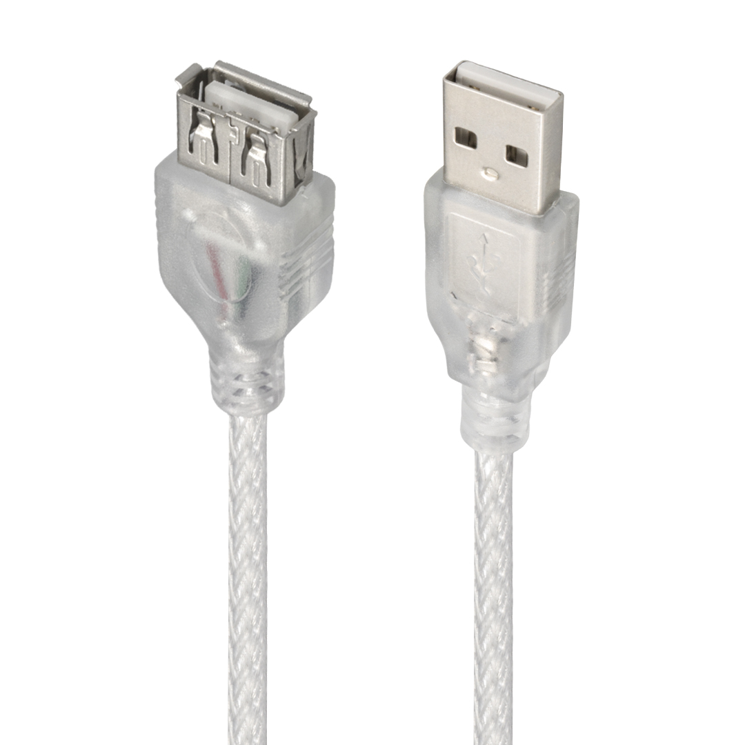 Powermaster PM-1568 Şeffaf 1.5 Metre Usb 2.0 Uzatma Kablosu
