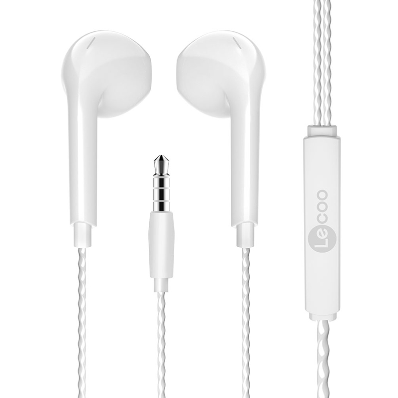 Lenovo Lecoo EH104W 3.5 Mm Jacklı Kablolu Kulak İçi Mikrofonlu Kulaklık Beyaz