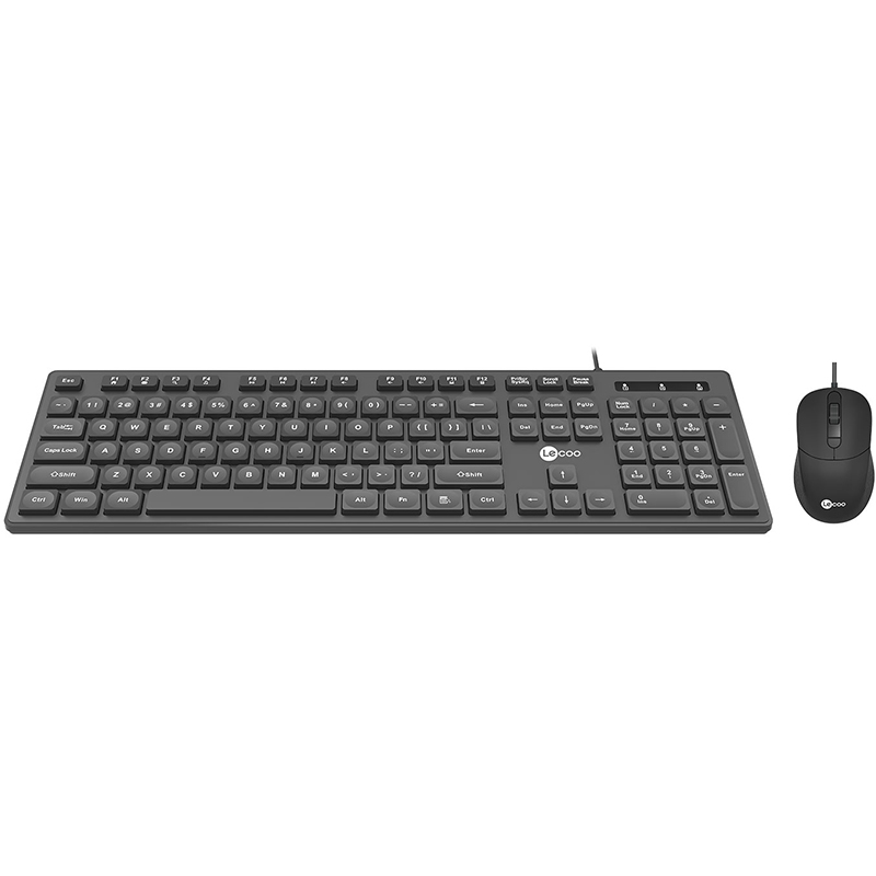 Lenovo Lecoo CM102 USB Kablolu Q Klavye - Mouse Set Siyah