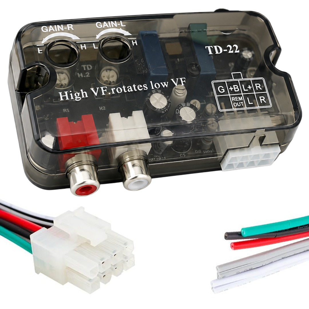 Magicvoice TD-22 Ayarlı Oto Deck Anfi Çevirici Remote Çıkışlı Gecikmeli High-Low Ses Dönüştürücü