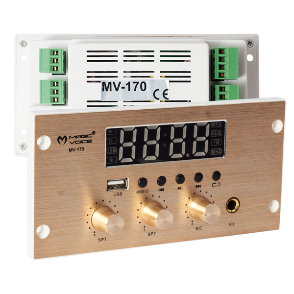 Magicvoice MV-170 USB-BT-Mic. Girişli 4X25w Müzik Kontrol Cihazı