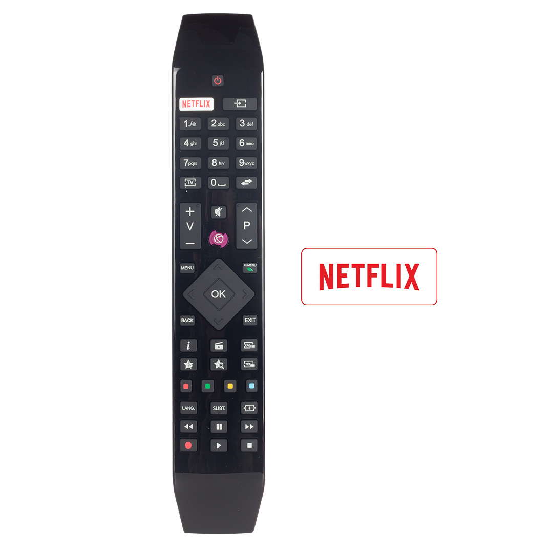 Vestel Netflix Mor Tuşlu Yeni Üstü Camlı Model Led Tv Kumanda