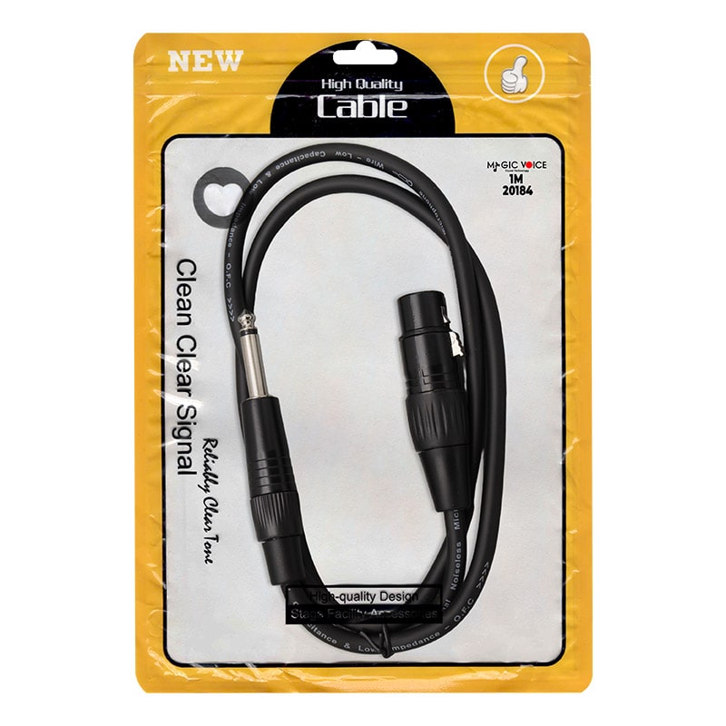 Magicvoice LD379 XLR Canon Dişi - 6.3 Mm Mono Erkek 1 Metre Kablo